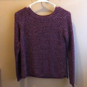 purple knitted sweater
